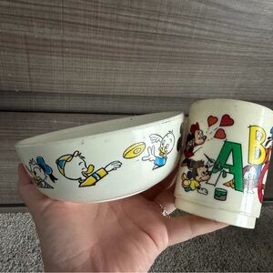 Vintage Disney Character Bowl and Cup Sets